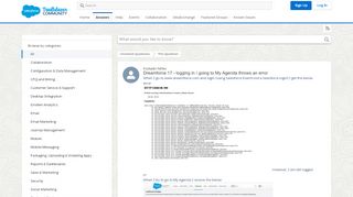 
                            3. Dreamforce 17 - logging in / going to My Agenda throws an error ...