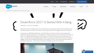 
                            11. Dreamforce 2017: It Started With A Bang | Salesforce Pardot