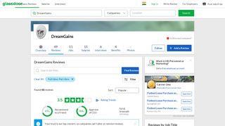 
                            7. DreamGains Reviews | Glassdoor.co.in