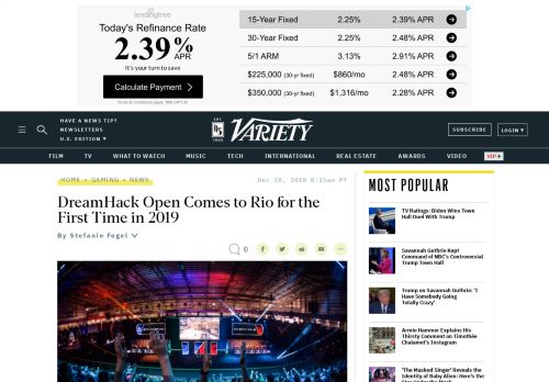 
                            11. DreamHack Open Comes to Rio for the First Time in 2019 – Variety