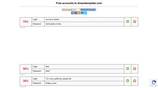 
                            2. dreamtemplate.com - free accounts, logins and passwords