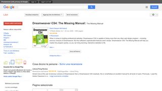 
                            8. Dreamweaver CS4: The Missing Manual: The Missing Manual - Risultati da Google Libri