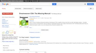 
                            8. Dreamweaver CS4: The Missing Manual: The Missing Manual