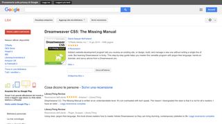 
                            7. Dreamweaver CS5: The Missing Manual - Risultati da Google Libri