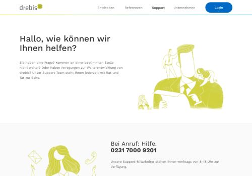 
                            8. drebis Support: per E-Mail oder Telefon | Support