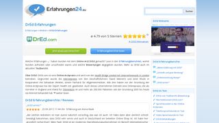 
                            4. ᐅ DrEd.com Erfahrungen, Bewertungen, Test 2019 - Erfahrungen24.eu