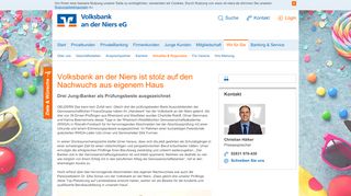 
                            8. Drei Jung-Banker als Prüfungsbeste ausgezeichnet - Volksbank an ...