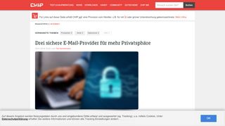 
                            8. Drei sichere E-Mail-Provider für mehr Privatsphäre - CHIP