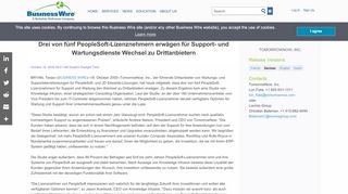 
                            6. Drei von fünf PeopleSoft-Lizenznehmern erwägen für Support- und ...