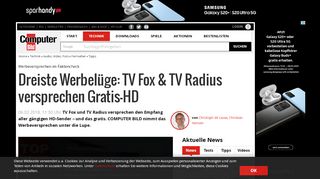 
                            7. Dreiste Werbelüge: TV Fox & TV Radius versprechen Gratis-HD ...