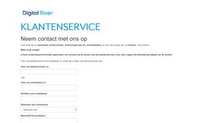 
                            9. DRI*DigitalRiver - klantenservice - Contact opnemen met de ...