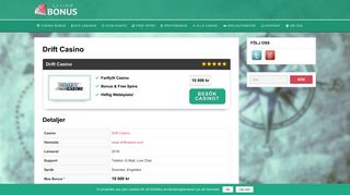
                            9. Drift Casino - Registrera dig och börja spela på 14 sekunder!