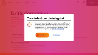 
                            8. Driftinformation - tre.se