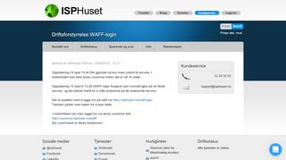 
                            2. Driftsforstyrrelse WAFF-login | ISPHuset