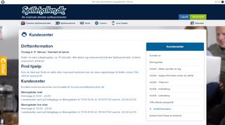 
                            8. Driftsinformation | Spillehallen.dk