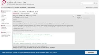 
                            1. Dringend: SSH klappt, SFTP klappt nicht - debianforum.de