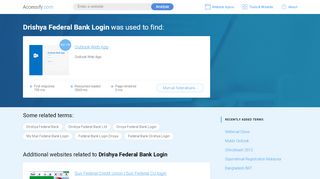 
                            3. Drishya Federal Bank Login at top.accessify.com