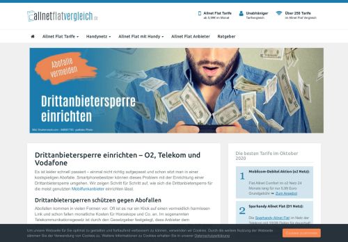 
                            13. Drittanbietersperre einrichten - O2, Telekom und Vodafone - Allnet Flat