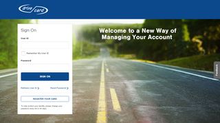 
                            4. Drive Card Credit Card: Sign On