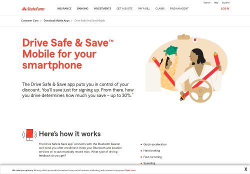 
                            4. Drive Safe & Save Mobile App - State Farm