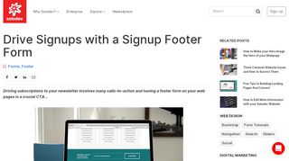 
                            4. Drive Signups with a Signup Footer Form | Solodev