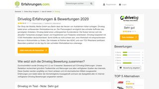 
                            10. ᐅ Drivelog Erfahrungen aus 387 Bewertungen » 4.3/5 im Test