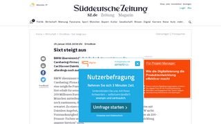 
                            10. DriveNow - Sixt steigt aus - Wirtschaft - Süddeutsche.de