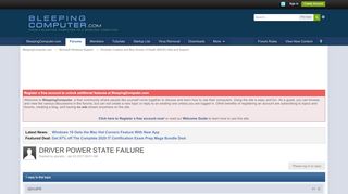 
                            3. DRIVER POWER STATE FAILURE - Windows Crashes and Blue Screen of ...