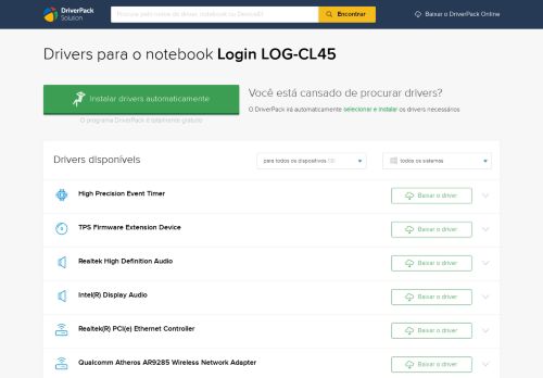 
                            6. Drivers do Login LOG-CL45 | Baixe para o Windows 7, XP, 10, 8 e 8.1