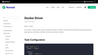 
                            1. Drivers: Docker - Nomad by HashiCorp