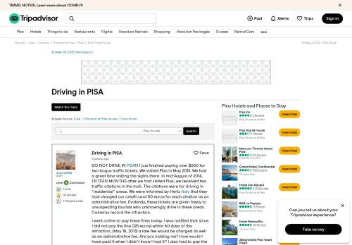 
                            7. Driving in PISA - Pisa Forum - TripAdvisor