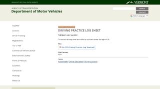 
                            12. Driving Practice Log Sheet | Department of Motor Vehicles