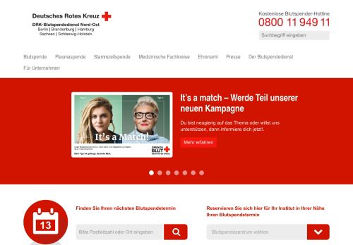 
                            9. DRK-Blutspendedienst Nord-Ost gemeinnützige GmbH - Startseite