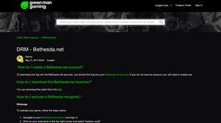 
                            12. DRM - Bethesda.net – Green Man Gaming