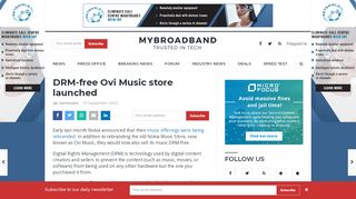 
                            4. DRM-free Ovi Music store launched - MyBroadband