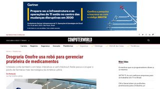 
                            10. Drograria Onofre usa robô para gerenciar prateleira de ...