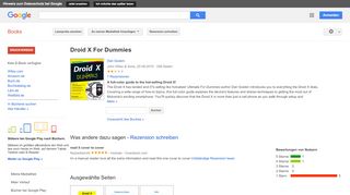 
                            12. Droid X For Dummies - Google Books-Ergebnisseite