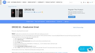
                            9. DROID X2 - Roadrunner Email - Motorola Support - US