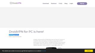 
                            5. DroidVPN for PC is here! - DroidVPN