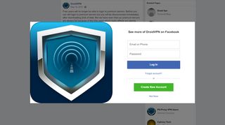 
                            13. DroidVPN - Free users will no longer be able to login to... | Facebook