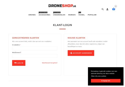 
                            6. Droneshop.nl | Klant-login