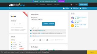 
                            6. Drootoo Airdrop worth ~$7 – Get 70 Free DR2 Tokens | Airdrop King