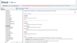 
                            5. drop login - Sybase Infocenter