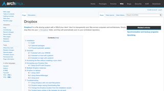 
                            12. Dropbox - ArchWiki
