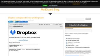 
                            13. Dropbox brandjacked in new phishing scam - MailGuard