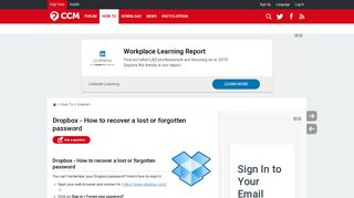 
                            13. Dropbox - How to recover a lost or forgotten password - Ccm.net