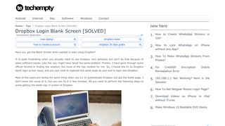 
                            2. Dropbox Login Blank Screen [SOLVED] - techempty.com
