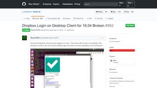 
                            13. Dropbox Login on Desktop Client for 16.04 Broken · Issue #562 ...