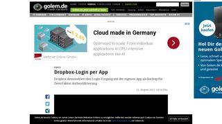 
                            8. Dropbox-Login per App - Video.Golem.de