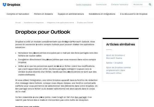 
                            5. Dropbox pour Outlook - Aide de Dropbox
